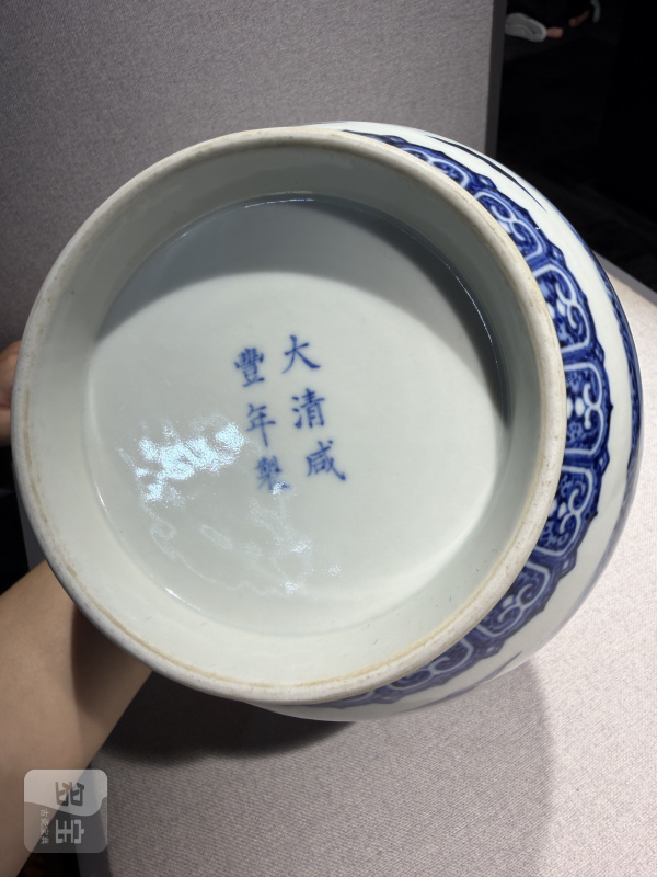 清咸丰 青花芭蕉纹玉壶春瓶 - 图14